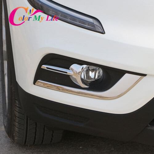 Color My Life ABS Chrome Car Front Fog Lamps Cover Fog Lights Trim for Renault Koleos MK II Samsung QM6 2017 - 2020 Accessories