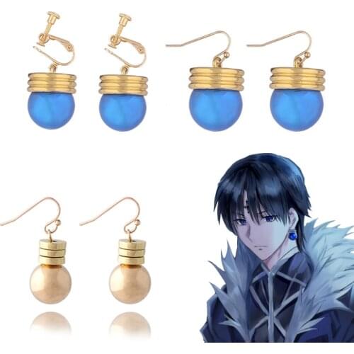 Anime Hunter X Hunter KURORO RUSHIRUFURU Cosplay Earrings Hisoka Clip Earrings for Women Men Statement Ear clip Jewelry