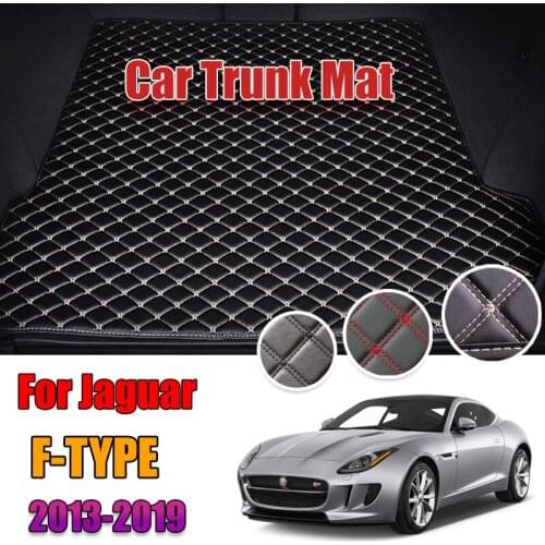 Leather Car Trunk Mat For Jaguar F-TYPE 2013-2019 Cargo Liner Accessories Interior Boot