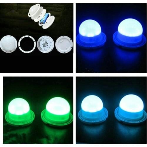 Dome Wireless remote controlled rechargeable 6pcs RGBW LED module under table light waterproof Xmas Wedding Bar decor-Multicolor