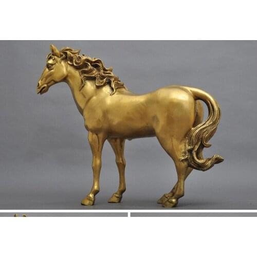 Brass station horse decoration crafts living room TV cabinet porch office decoration gifts