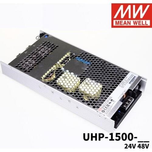 MEAN WELL UHP-1500 24V 48V Fanless design DC OK 1500W programmable Switching Power Supply with PFC For Laser PoE Machine