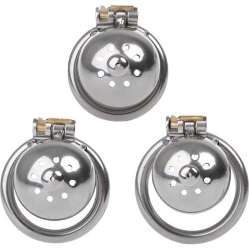 Male Chastity Devices Stainless Steel Cock Cage For Men Metal Chastity Belt Penis Ring Sex Toys Cock Lock Bondage Adult Products