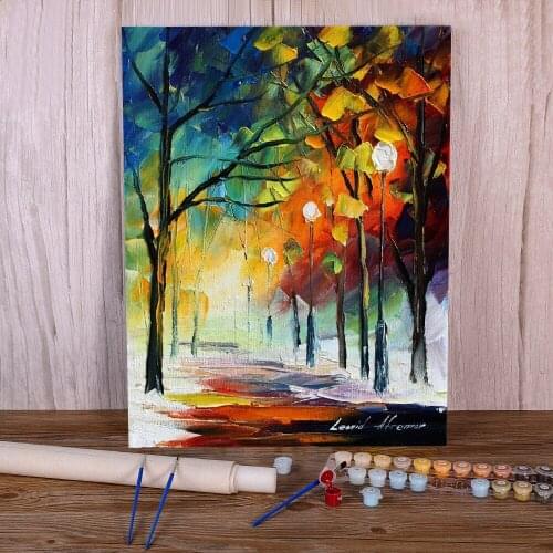 White Imagination Coloring By Numbers Painting Kit Oil Paints 50*70 Oil Painting Handmade Crafts For Adults For Handicraft