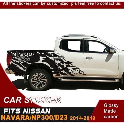 Fit For NAVARA NP300 2014-2019 Car Decals Side Door Rear Trunk Mud 4X4 Off Road Graphic Vinyls Car Accessorie Stickers Custom