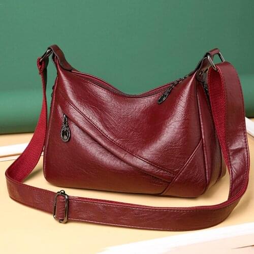 Casual Shoulder Bag Leather Vintage Crossbody Bags for Women Luxury Brand Handbags Large Satchel Handbag Bolso Grande Mujer