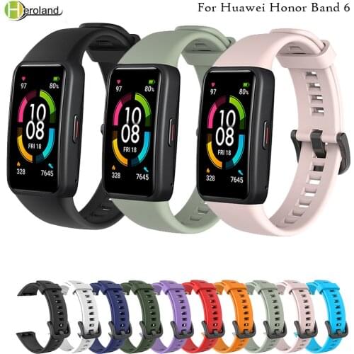 Silicone Wrist Strap For original Huawei Honor Band 6 Smart watch Wristband Sport Bracelet watch Band for honor band 6 belt hot