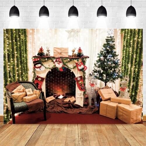 Yeele Christmas Backdrop Photocall Interior Party Decor Baby Portrait Fireplace Photography Background Photo Studio Photographic
