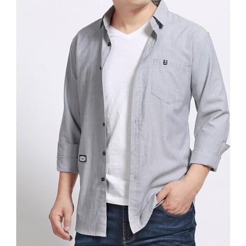 High quality Plus size 9XL 8XL 7XL 6XL mens work shirts Brand Long sleeve men dress shirtsmale casual shirts cotton