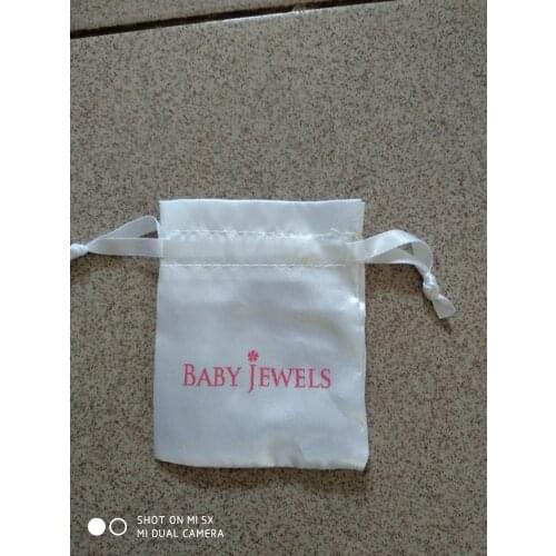 CBRL 10*12cm Satin drawstring pouches Satin jewelry gift pouches bags custom logo for jewelry storage and packaging