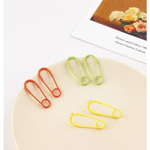 DIY handmade Japanese and Korean painting color small stainless steel earrings earrings earrings material accessories