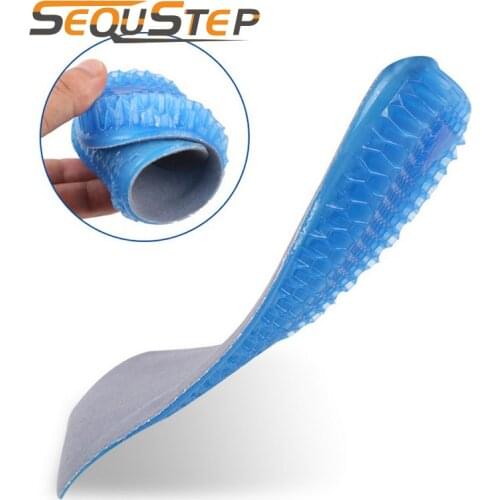 Silicone Gel 2cm Height Increasing Insole Honeycomb Heel Cushion Shock Absorption Heel Pad Inserts Heel Spur Pain Shoes Pad