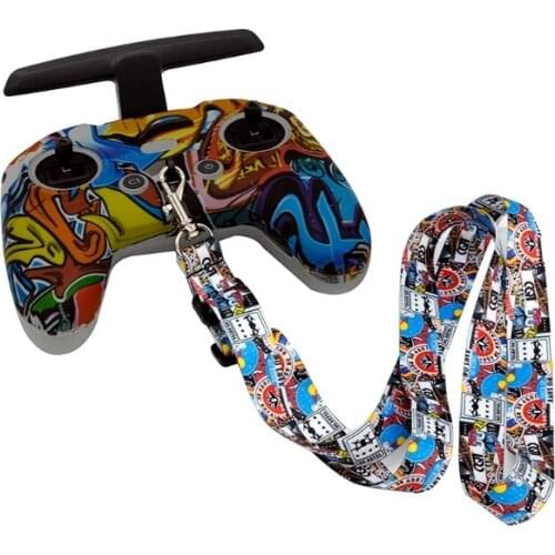 Silicone Case Cover Neck Strap for DJI FPV Combo Remote Control Protector Anti-Slip Grip Skin Lanyard Drone Accessories