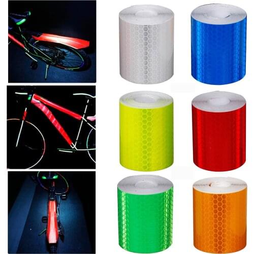 5cmX3m Bike Body Reflective Safety Stickers Reflective Safety Warning Conspicuity Tape Film Sticker Strip Bicycle Accessories