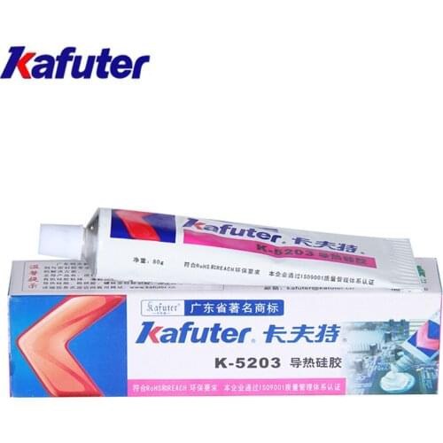 Kafuter K-5203 CPU Thermal Conductive Silicon Grease Paste Glue Adhesive 80g For CPU Cooling Gel RTV Silicone Sealant Adhesive
