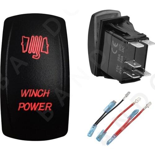 Jumper Wire Set，WINCH POWER Car Boat RV Rocker Switch ON-OFF SPST Waterproof Car Button Dual Blue LED Light Camper Accessories