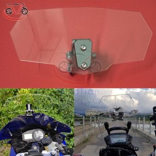 Airflow Adjustable Windscreen Wind Deflector Universal Motorcycle Windshield for Triumph Aprilia KTM Victory All Windshield