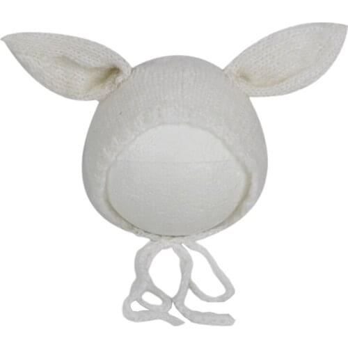 W3JF Baby Cartoon Mohair Woven Hat Knitted Crochet Beanie Infants Photo Shooting Accessories Newborn Photography Props