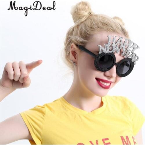 Funny Glitter New Year Party Glasses Photobooth Celebrations Sunglasses Kids Adults Christmas Holiday Party Eyeglasses Favors