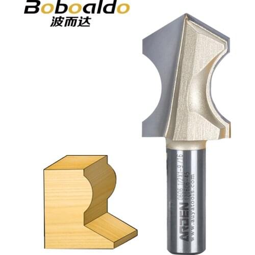 1pcs 1/2 Shank Solid Tungsten Steel Carbide Carving Tool Slotted Woodworking Tools Arden Router Bit Apex bottom Arc End Mill