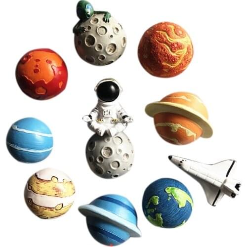 11 Pcs Magnetic Sticker Astronaut Refrigerator Magnet 3d Creative Fridge Home Decoration Space Shuttle Magnet Used For Locker