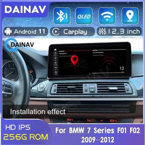 256G 12.3 Inch Android 11.0 Car Radio For BMW 7 Series F01 F02 2009-2012 GPS Navigation Multimedia Player Stereo Head Unit