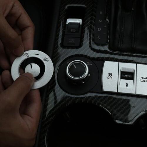 Car styling Aluminum Alloy For Volkswagen Touareg 2011-2015 Suspension Adjustment Button Decoration Sticker Auto Accessories