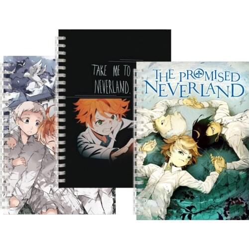 Anime The Promised Neverland Emma Norman & Ray | Spiral Notebook Blank Page Sketch Note Book COSPLAY Manga Poster Figure Notepad
