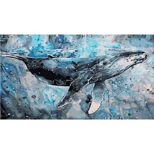 Large 5d diy mosaic Blue Big whale diamond painting Full drill Embroidery painting Rhinestones of Picture boys gift art CV155