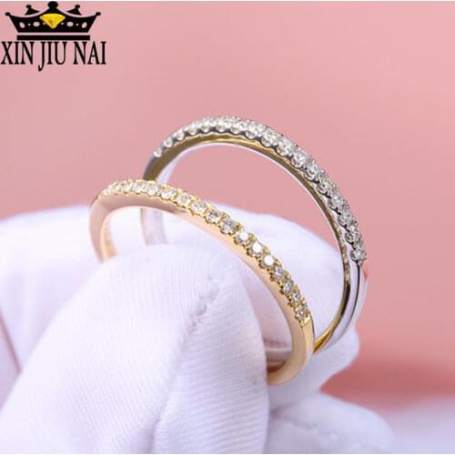 Mini Compact 925 Silver Women Classic Rings Prong Setting AAA Cubic Zircon Wedding Engagement Diamond Ring 3 Color Fine Jewelry