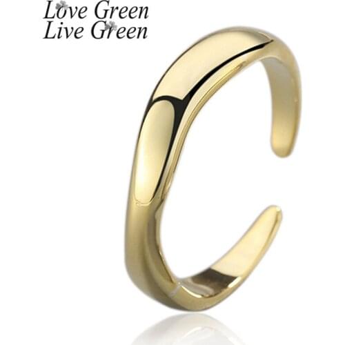 Korean Ins Gold Rings Minimalist Irregular Wave Pattern Female Opening Ring Jewelry Index Finger Joint Wedding Golden Engag Ring
