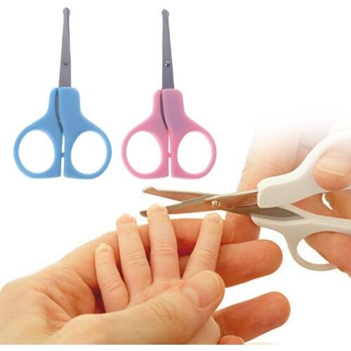 1PC Nail Clippers Baby Nails Cutter Grooming Nursing Care Newborn Kids Safety Stainless Steel Scissors Random Color