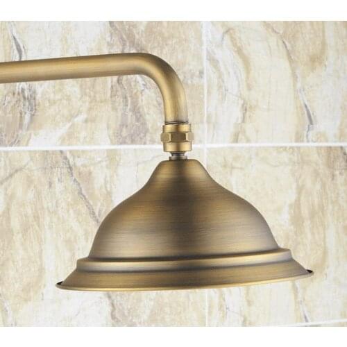 Retro Antique Brass Bathroom Accessories 8.2 inch Round Top Spray Rainfall Rain Shower Head 2sh047