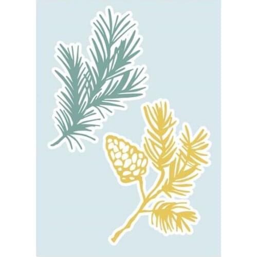 Pine leaf Metal Cutting Dies Stencils for DIY Scrapbooking Decorative Embossing DIY Paper Cards 1001