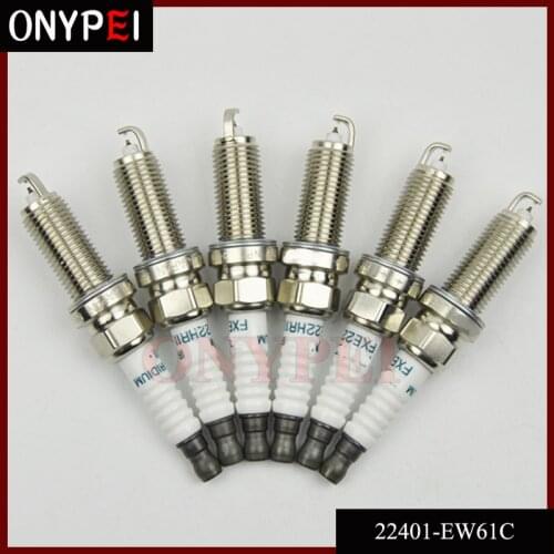 Set of 6 Dual Iridium Spark Plug 22401-EW61C FXE22HR11 For Nissan Infiniti 3.5L V6 22401EW61C 22401 EW61C