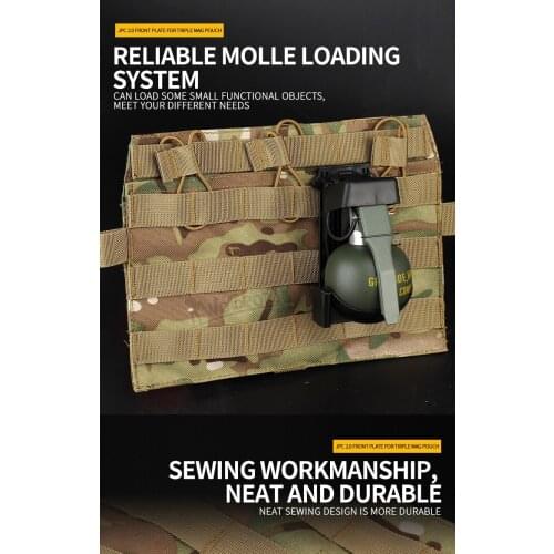 NEW WOSPORT Tactical Molle Vest JPC2.0 panel Plate Pouch Pack Triple Bag