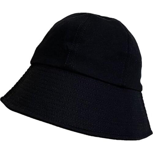 Bucket Hat Cotton Solid Color Unisex Bob Caps Fashion Panama Cap Outdoor Fishing Boonie Hat Free Shipping