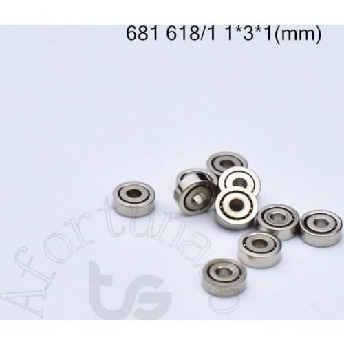 681 681zz 618/1 1*3*1mm 10pieces bearing free shipping ABEC-5 bearings Metal Sealed Mini Bearing 681 618/1 chrome steel bearing