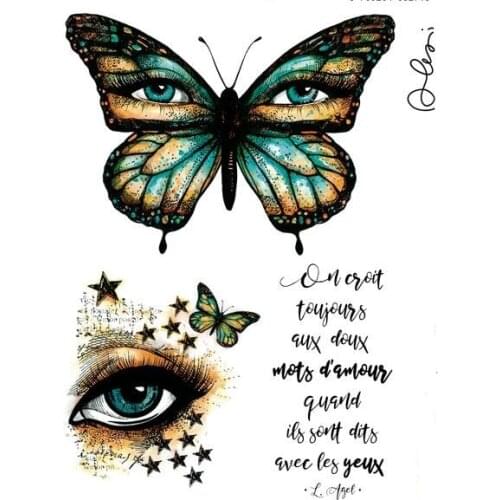 Butterfly Transparent Clear Silicone Stamp/Seal for DIY scrapbooking/photo album Decorative clear stamp sheets ST0587