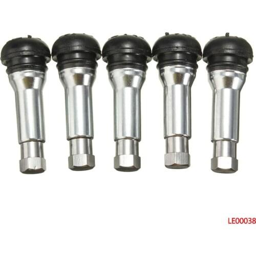5PCs of Car Chrome Alloy Copper Tubeless TR414 Rubber Wheel Tyre Valve Dust Cap TPMS Fits For STANDARD 11mm Rim Hole
