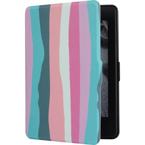 Rainbow PU Leather Flip Case For Amazon kindle paperwhite 1 2 3 899 958 Ultra Slim Smart Sleep Wake Tablet E-Book Cover