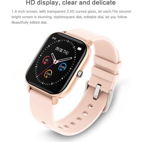 2021 P8 full touch smart bracelet heart rate blood pressure monitoring 1.4 inch HD screen multi-sport IPX7 waterproof watch