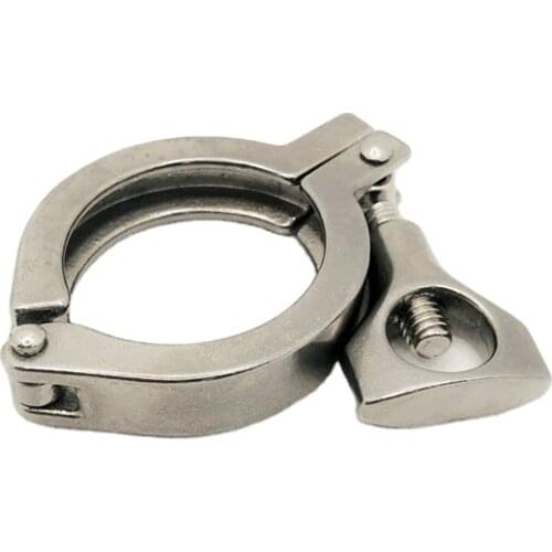 Light Duty Tri Clover Compatible (OD 50.5mm) Single Hinge Clamp 304 Stainless Steel Sanitary Fitting for home Brewing