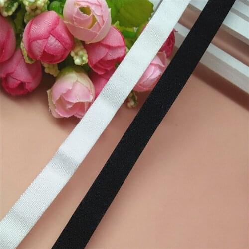 High Quality 50 Yards Elastic Band 10mm Width For Underwear Bra Pants Garment Sewing Double Face Adjustable Stretching Strap