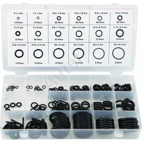 High Quality 225 pcs ORing kit METRIC Pneumatic Air Rubber Hydraulic Tool Paintball Set rubber O-ring box Rubber Washer