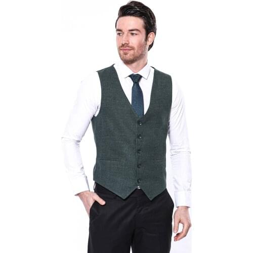 Green V Neck Vest Wessi