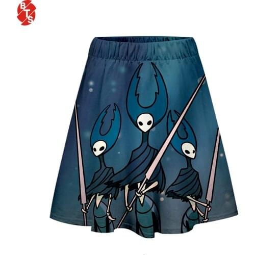Hollow Knight 3D Printed Skirts for Women Fashion Casual Short Skirt 2019 Hot Sale Streetwear Girls Summer Wear