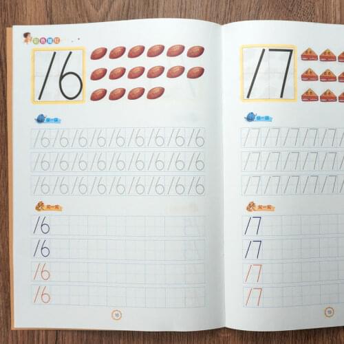 3 Pcs/Set Children Numbers 0-100 Handwriting Excercise Books Kindergarten Textbook Exercise Book For Kids Toys Beginners