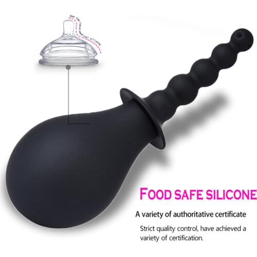 Anal Cleaner Anus Ball Vaginal Intestinal Douche Cleaning Enema Syringe Stream Intimate Erotic Shower sex toys for Women for Men