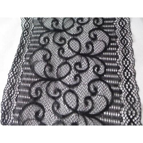 5 Yards Flower Black Elastic Lace Trim Stretch Lace Fabric For Underwear Bra Clothing Lingerie Sewing Trims